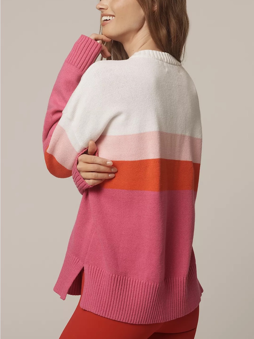 Anthropologie Beach Riot Callie Love Pink Long Sleeve Sweater Size XS NWT - Picture 3 of 10